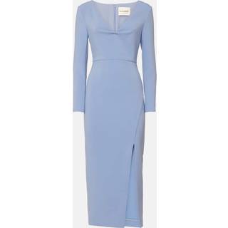 Roland Mouret Draped crÃªpe midi dress - blue - XS