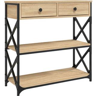konsolbord 75x28x75 cm konstrueret træ sonoma-eg