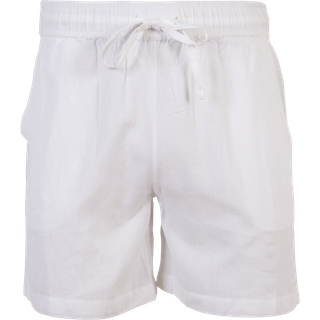 Steenholt Linett Dame Shorts i hørmix - Bright White - L