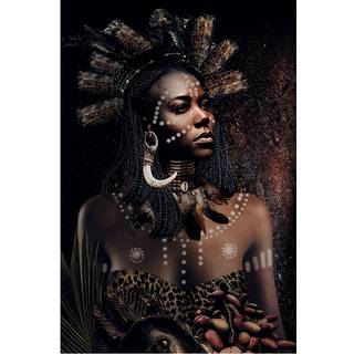 Artwood, Vægdekoration African Tribe Woman 100x150 cm Artwood