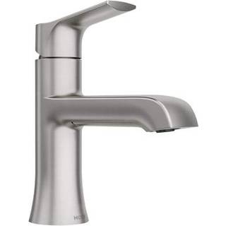 Moen Liso Spot Modst? b?rstet nikkel en h?ndtag badev?relse vandhane et hul badev?relsesvask vandhaner med valgfri d?kplade og skub ned dr?n 8454