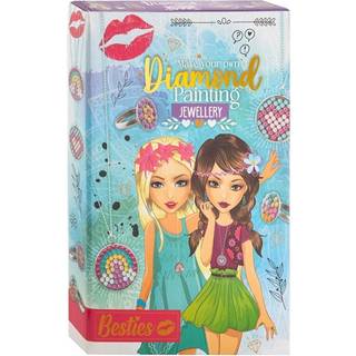 Besties Diamond painting smykkesæt - Vedhæng og ringe med perlekunst