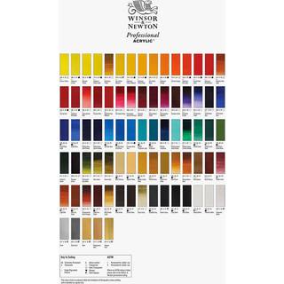 Professional acrylic colour chart - hand painted