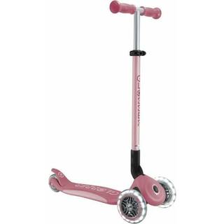 Globber Primo Sammenklappelig Plus Lights V2 Trehjulet Løbehjul, Coral Pink