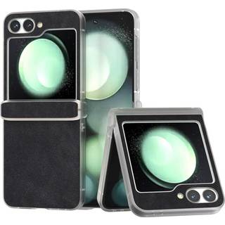 EIDERWOOD Samsung Galaxy Z Flip6 Læderbetrukket Plastik Bagside Cover - Sort