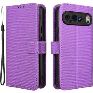 EIDERWOOD Google Pixel 9 / 9 Pro Læder Cover m. Strop & Tekstur - Lilla