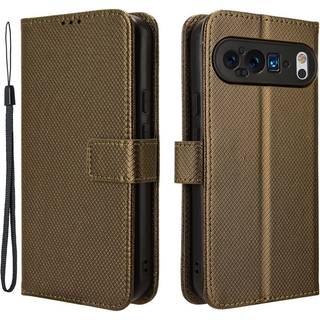EIDERWOOD Google Pixel 9 / 9 Pro Læder Cover m. Strop & Tekstur - Brun