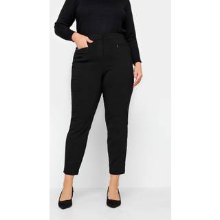 Evans Evans Black Bengaline Tapered Trousers