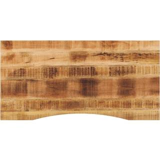 Bordplade Med Kurvet Form 120X60X2,5 Cm Ru Massivt Mangotræ