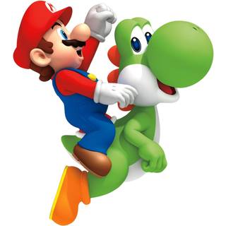 Nintendo Super Mario Bros med Yoshi og Mario Wallstickers