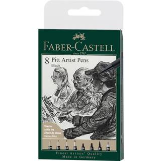 Faber Castell 8 Pitt Artist Pens Black