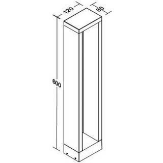 BRUMBERG LED stibelysning Addia, grafit, IP54, højde 60 cm