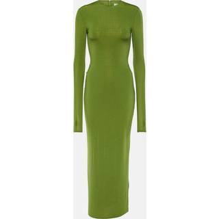 Alex Perry Crystal-embellished jersey maxi dress - green - S