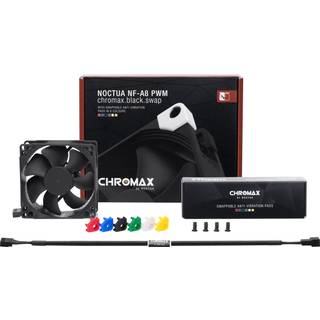 Noctua NF-A8 PWM chromax.black.swap - Kabinet køler - 80mm - Sort - 17 dBA
