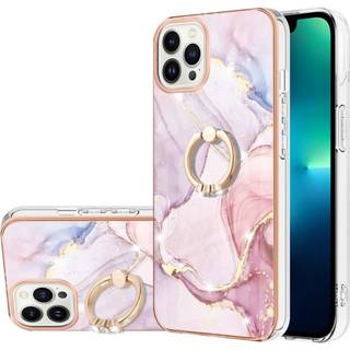 SKALO iPhone 14 Pro Max Marmor TPU Cover med ring - #2