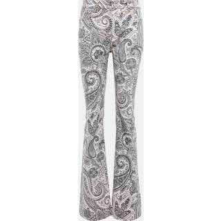 Etro Paisley printed flared jeans - white - 27