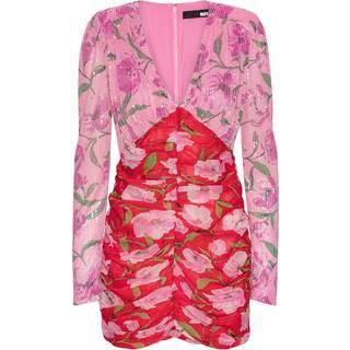 Printed Mini LS Dress - Wildeve/Prism Pink Comb. - ROTATE - Mønstret L