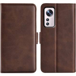 SKALO Xiaomi 12 Pro Premium Wallet Flip Cover - Lys brun