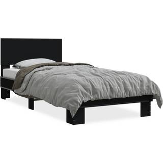 Sengeramme Konstrueret Træ Og Metal - Sort / 75 x 190 cm