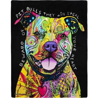 Dawhud direkte farverig pit bull fleece t?ppe til seng 50 """" x 60 """" Dean Russo II pit bull fleece kast t?ppe til kvindelige m?nd og b?rn - super