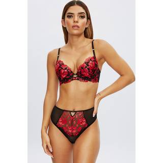 Ann Summers Ann Summers Black/Red Pad Balcony The Hero Non Pad Wired Bra