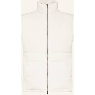 JUVIA Herren Steppweste beige,weiß unifarben