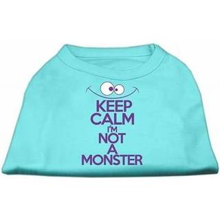 Håll lugn skärmtryck hundskjorta aqua lg