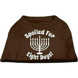 Bortskämd i 8 dagar ScreenPrint Dog Shirt Brown XXXL