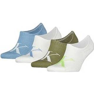 4 Pack Invisible Socks - Green - One Size