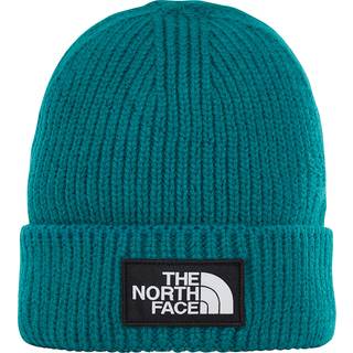 The North Face The North Face Green Logo Box Cuffed Beanie