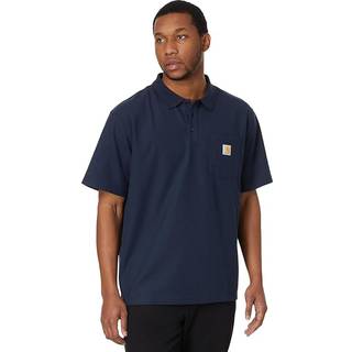 Carhartt Midweight S/S Pocket Polo Polo-shirt Herrer størrelse XXL farve blå