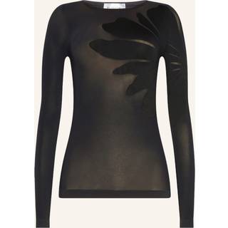 Wolford BODY TATTOO TOP LONG SLEEVES Black/Black Medium