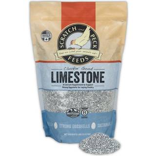 Scratch and Peck Limestone Supplement til kyllinger og ænder - højt calcium lavet af ren og bæredygtigt fremskaffet kalksten - 8 kg taske