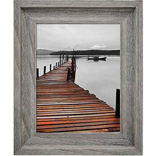 EoSglac Rustic 8x10 Billedrammer Solid tr?ramme med glasfrontmontering eller bordplade Visning af forvitret gr?