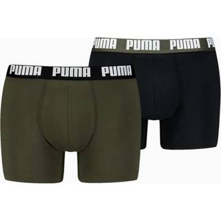 Puma 2-pak Men Everyday Basic Boxer - Black/Green - Medium