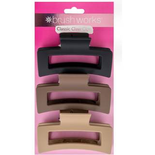 Brushworks Classic Claw Clips 3pcs