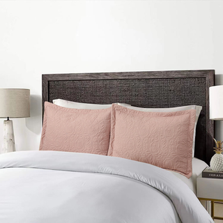 Marcielo 2-delt broderet pude shams dekorative mikrofiber pude shams s?t (TEACUP Rose Standard)