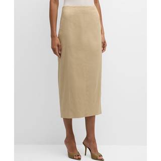 Veronica Beard Kimpton linen-blend midi skirt - beige - XL+