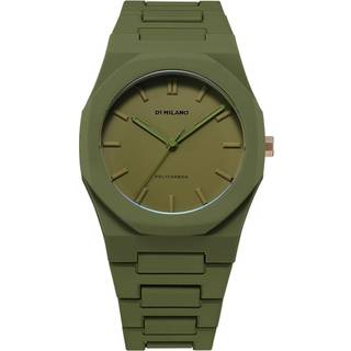 Herreslæde D1 Milano Militærgrøn Ur (Ø 40,5 mm)