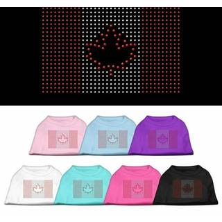 Kanadensisk flagga strassskjortor baby blå m