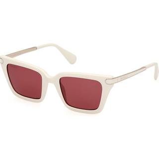 MAX&Co Kvinde MO0110 21S Solbriller Injiceret Hvid Bordeaux Firkantet Normal