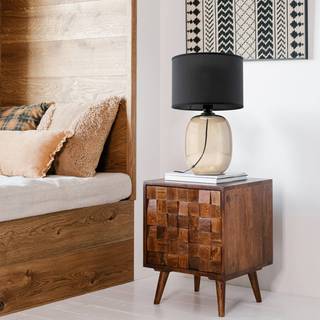 Bordlampe Melody TK Lighting, Sort, Stue/spisestue, Tekstil/stof/silke