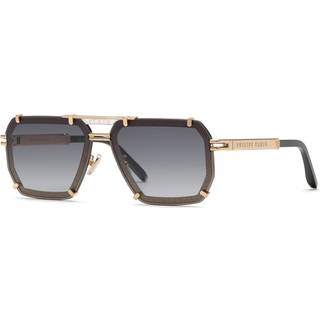 Philipp Plein Mand SPP131 PLEIN LEGACY 301 Solbriller Metal Guld Røg Geometrisk Normal Skygge