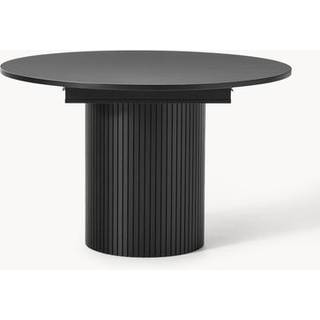 Udtrækkeligt spisebord Filo med rillestruktur, 120 - 160 x 75 cm