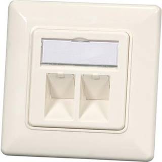Dataudtag Euro 2Xrj45 Keystone Hvid 9010 Solar
