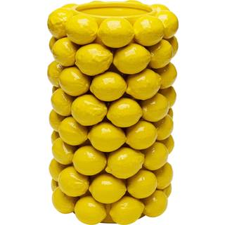 KARE Vase Lemon Juice, højde 43 cm, Ø 26 cm, porcelæn, gul