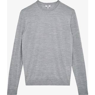 Reiss Reiss Soft Grey Mouline Wessex Merino Wool Crew Neck Jumper