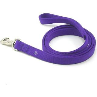 Kyst k?ledyr Dobbelt -lag Hundb?nd - Bolt Snap -tilknytning til kraver og seler - Nylonhund, der g?r i snor til sm? medium og store hunde - lilla