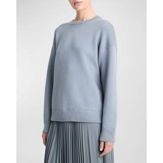 Vince Wool, cotton and cashmere-blend sweater - blue - S