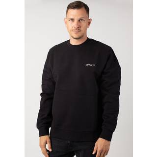 Sweatshirt Carhartt WIP Script Embroidery Sweatshirt UNISEX Black/ White M - White - M